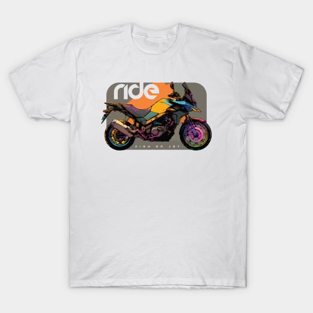 Ride suzuki v-strom 650xt cyber T-Shirt by NighOnJoy